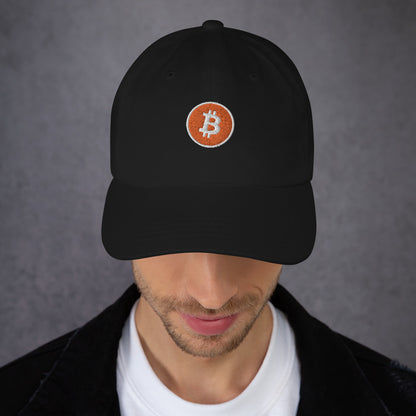 Adjustable Low Profile Bitcoin Hat with Curved Visor