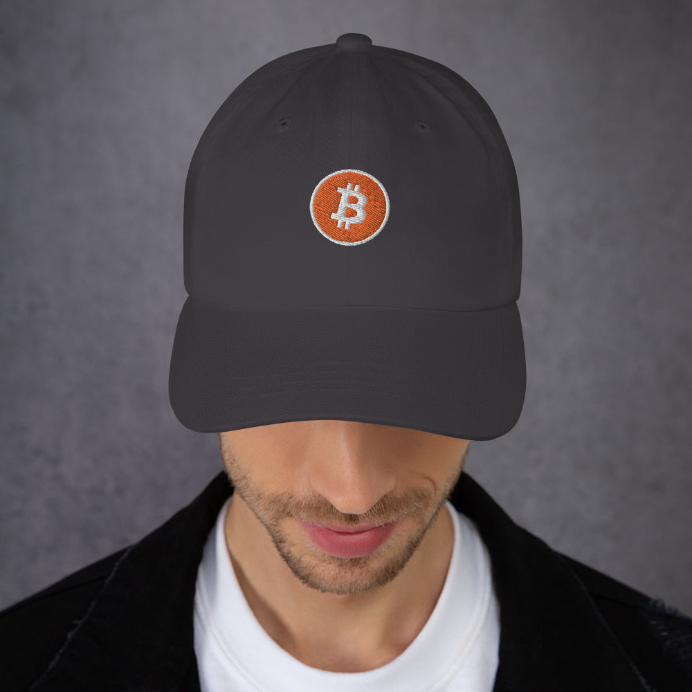 Adjustable Low Profile Bitcoin Hat with Curved Visor