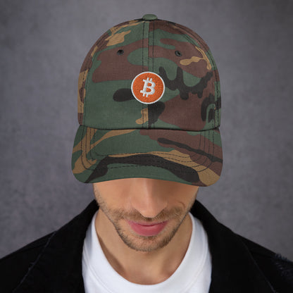 Adjustable Low Profile Bitcoin Hat with Curved Visor