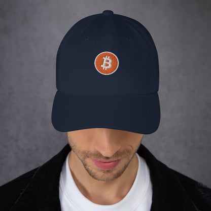 Adjustable Low Profile Bitcoin Hat with Curved Visor