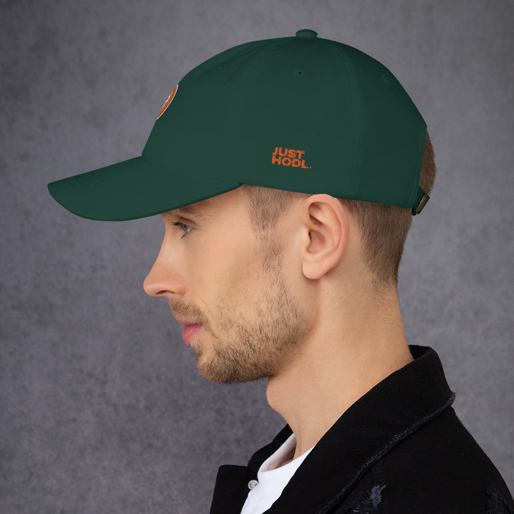 Adjustable Low Profile Bitcoin Hat with Curved Visor