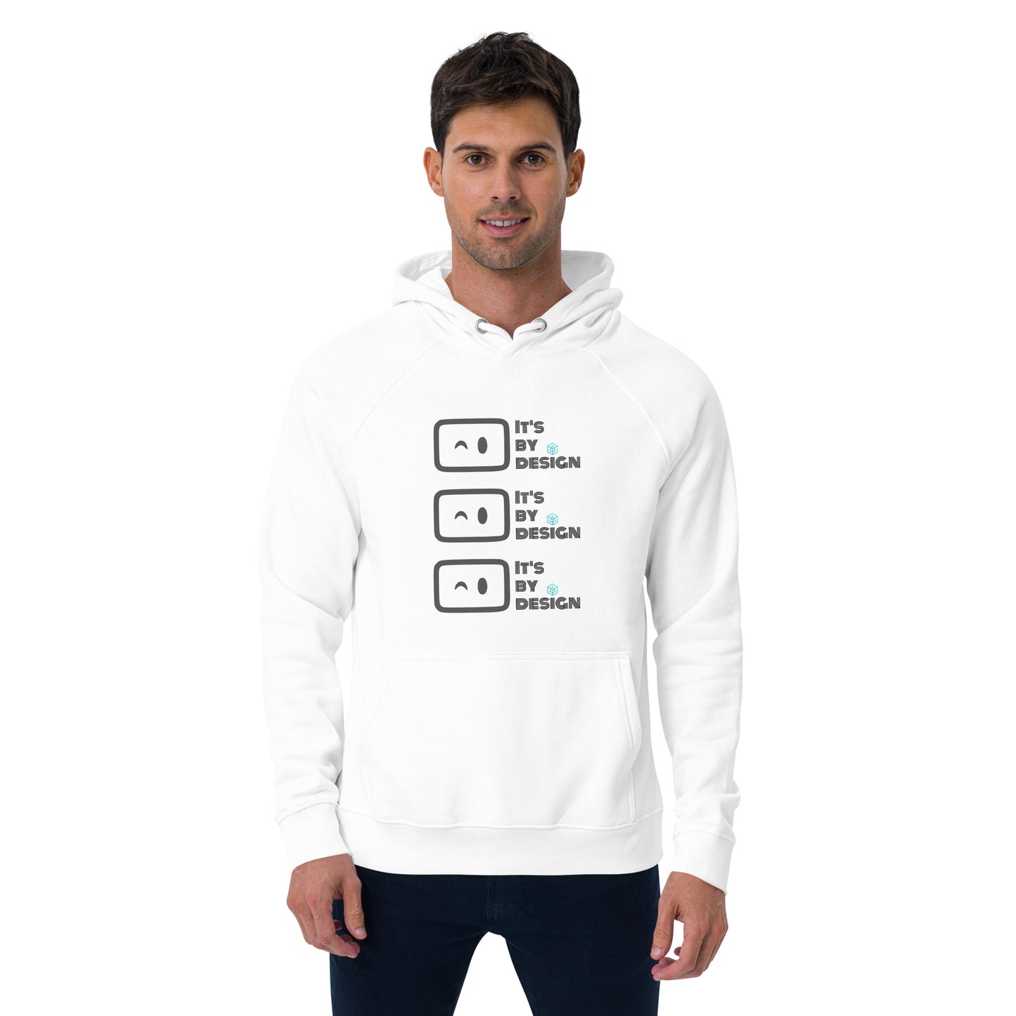 Arcblock It's by design - Unisex eco raglan hoodie