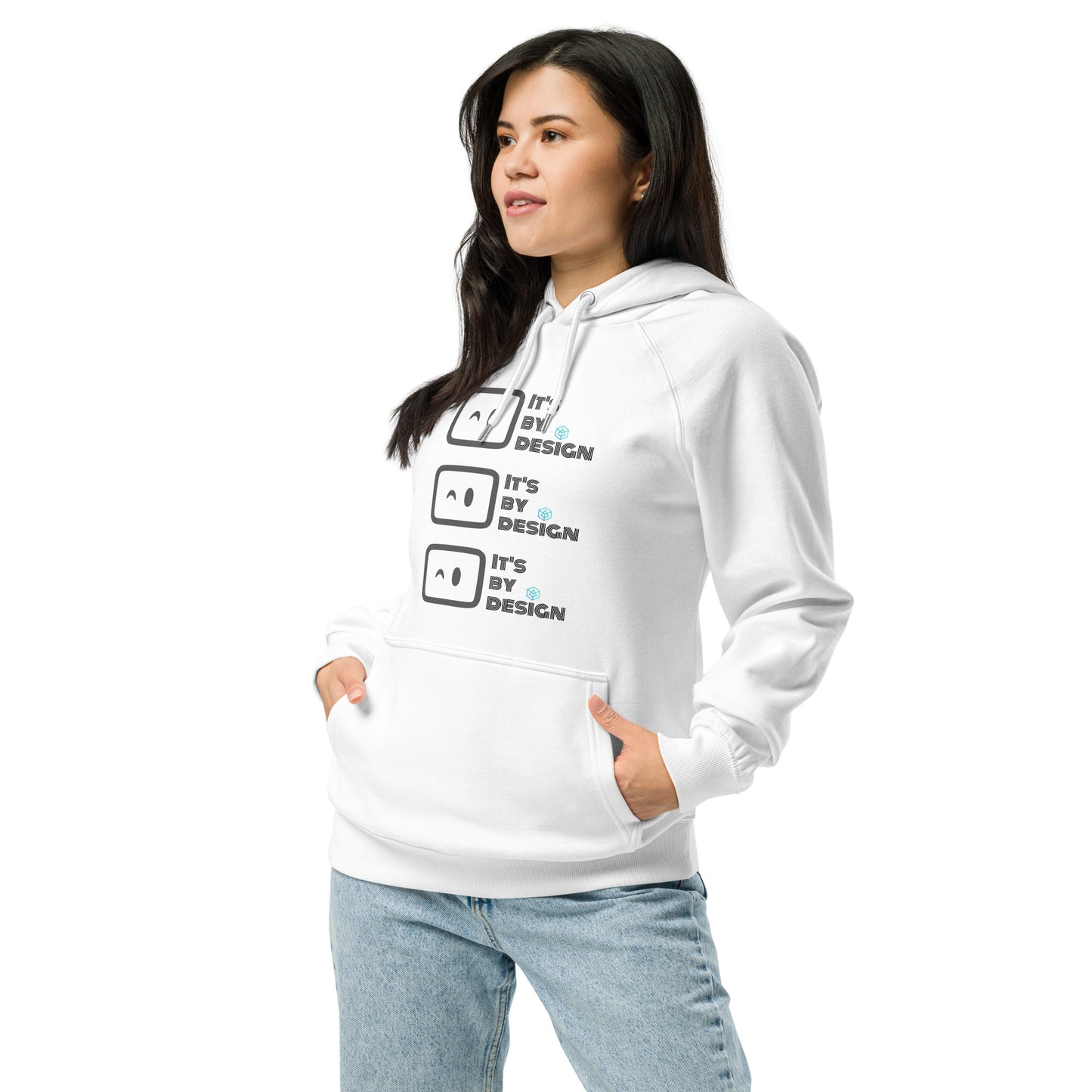 Arcblock It's by design - Unisex eco raglan hoodie