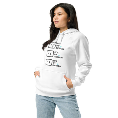 Arcblock It's by design - Unisex eco raglan hoodie